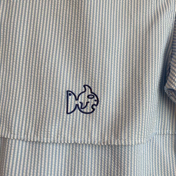 NWT White‎ and Blue  Prodoh Founders Kids Vented Fishing Shirt Size 12 - Picture 4 of 10